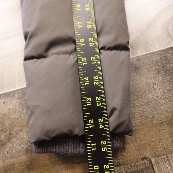 Lauren Ralph Lauren Down Puffer Coat Women’s Large Taupe Hooded Faux Fur - Picture 8 of 16